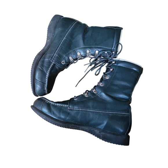 Cabelas Kangaroo Featherlight Boot Womens 8.5 B Army Green Leather Combat Vibram - Picture 6 of 7